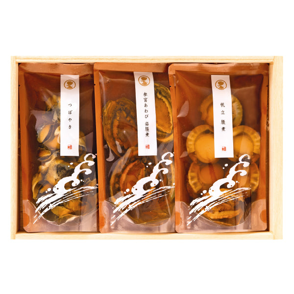 美しくに 菊(きく)｜一口あわび姿脹煮・帆立脹煮・つぼやきの
